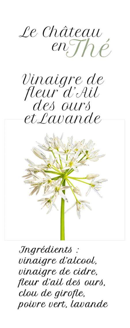 Vinaigre de fleur d'Ail des ours et Lavande