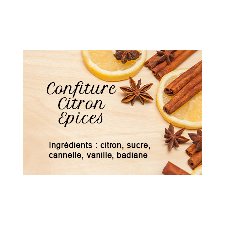 Confiture Citron Epices